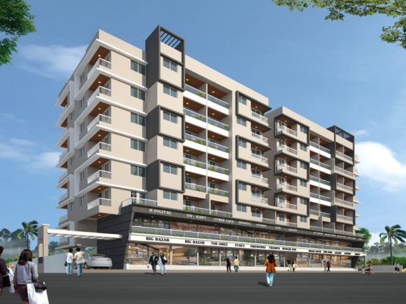 Shyam Icon – 2 BHK Flat in Mhasrul Nashik elevation