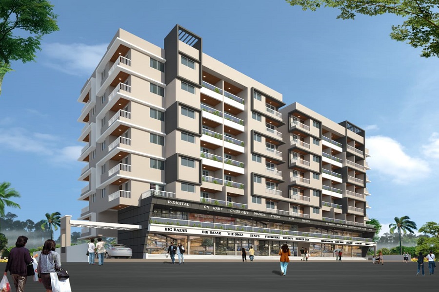 Shyam Icon – 2 BHK Flat in Mhasrul Nashik elevation